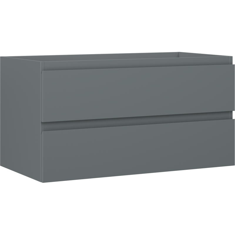 Mexen Orio szafka łazienkowa podumywalkowa 90 cm, 2 szuflady, grafit mat - 91A10-09047-2-BFF66