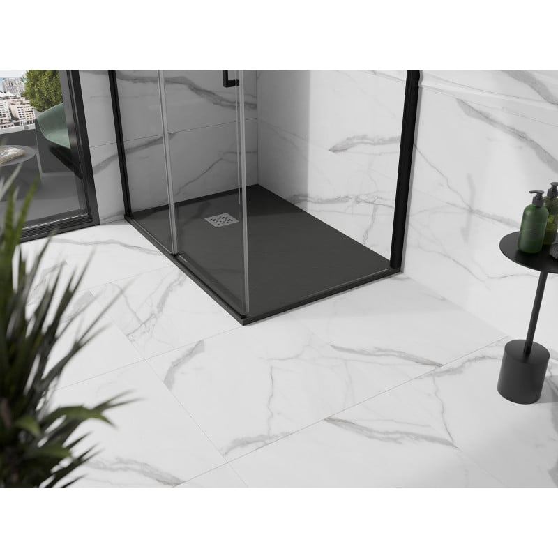 Mexen Stone+ brodzik kompozytowy prostokątny 110 x 70 cm, antracyt - 44717011