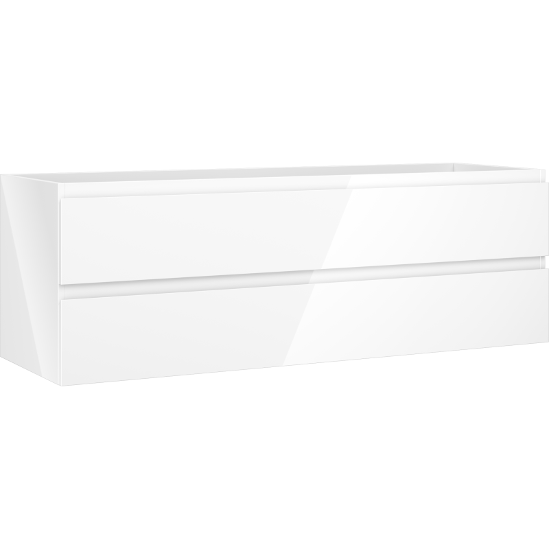 Mexen Orio szafka łazienkowa podumywalkowa 140 cm, 2 szuflady, biała połysk - 91A10-14047-2-BFF00