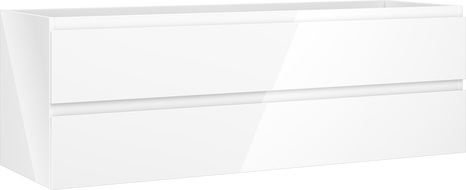 Mexen Orio szafka łazienkowa podumywalkowa 140 cm, 2 szuflady, biała połysk - 91A10-14047-2-BFF00