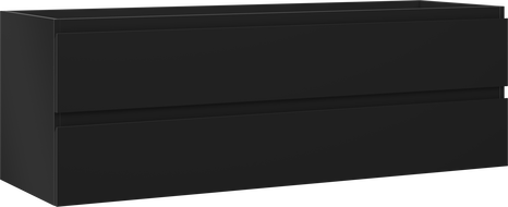 Mexen Orio szafka łazienkowa podumywalkowa 140 cm, 2 szuflady, czarna mat - 91A10-14047-2-BFF71
