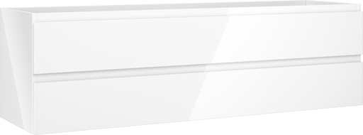 Mexen Orio szafka łazienkowa podumywalkowa 160 cm, 2 szuflady, biała połysk - 91A10-16047-2-BFF00