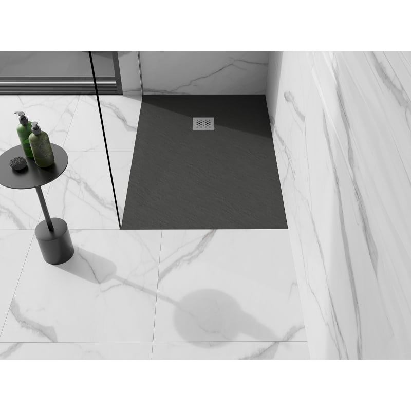 Mexen Stone+ brodzik kompozytowy prostokątny 130 x 70 cm, antracyt - 44717013