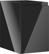 Mexen Orio szafka łazienkowa podumywalkowa 30 cm, 1 drzwi, czarna połysk - 91A11-03047-1-BF70