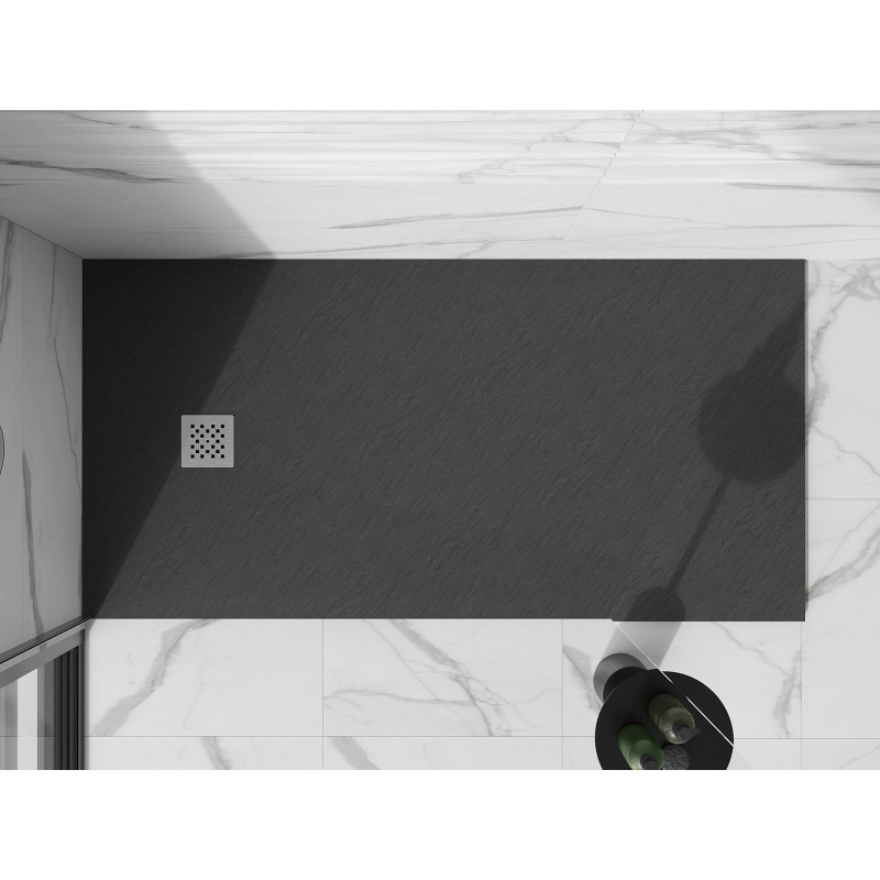 Mexen Stone+ brodzik kompozytowy prostokątny 160 x 70 cm, antracyt - 44717016