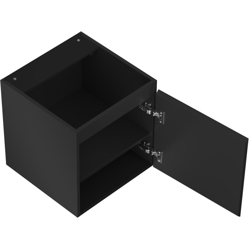 Mexen Orio szafka łazienkowa podumywalkowa 45 cm, 1 drzwi, czarna mat - 91A11-04547-1-BF71