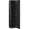 Mexen Orio słupek łazienkowy 35 cm, 1 drzwi, czarny połysk - 91A11-03016-1-BF70
