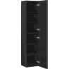 Mexen Orio słupek łazienkowy 35 cm, 1 drzwi, czarny mat - 91A11-03016-1-BF71