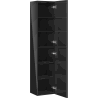 Mexen Orio słupek łazienkowy 35 cm, 2 drzwi , czarny połysk - 91A11-03016-2-BF70