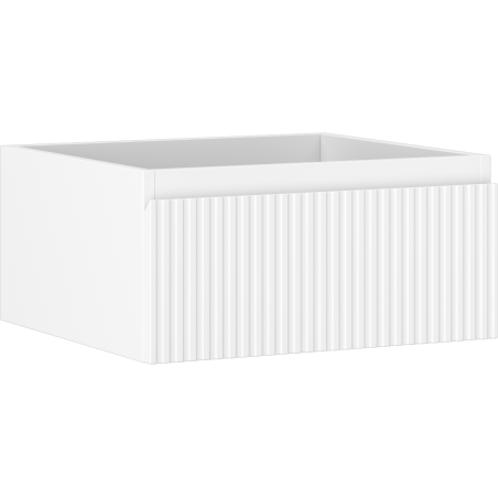 Mexen Rivel szafka łazienkowa podumywalkowa 50 cm, 1 szuflada, ryflowana , biała mat- 91A20-05023-1-BF01