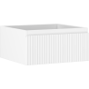 Mexen Rivel szafka łazienkowa podumywalkowa 50 cm, 1 szuflada, ryflowana , biała mat- 91A20-05023-1-BF01
