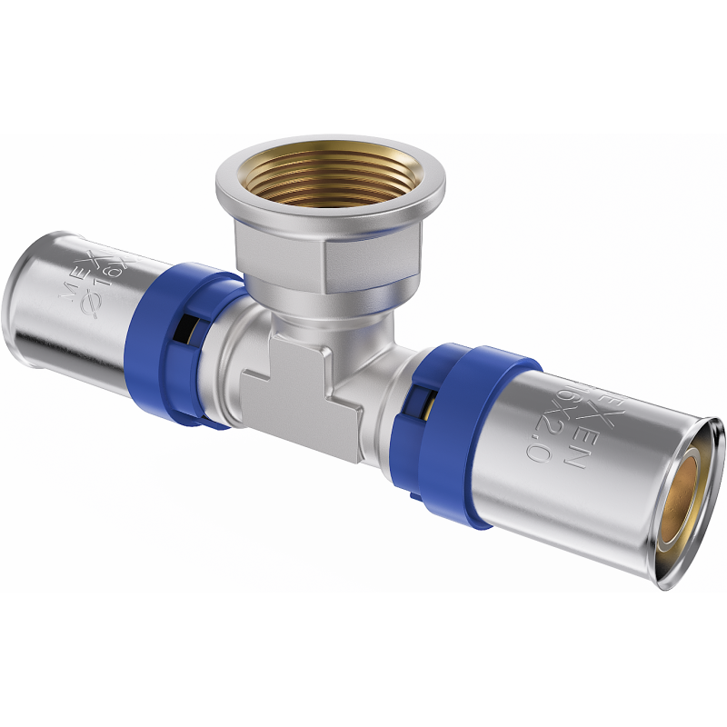 Mexen PEX-P trójnik zaciskowy, zaprasowywany PEX 25 x 1 GW x 25 - W97132-2510F25-00