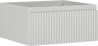 Mexen Rivel szafka łazienkowa podumywalkowa 50 cm, 1 szuflada, ryflowana , szara mat - 91A20-05023-1-BF62