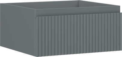 Mexen Rivel szafka łazienkowa podumywalkowa 50 cm, 1 szuflada, ryflowana , grafit mat - 91A20-05023-1-BF66