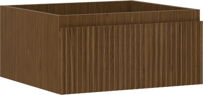 Mexen Rivel szafka łazienkowa podumywalkowa 50 cm, 1 szuflada, ryflowana , orzech - 91A20-05023-1-BF86