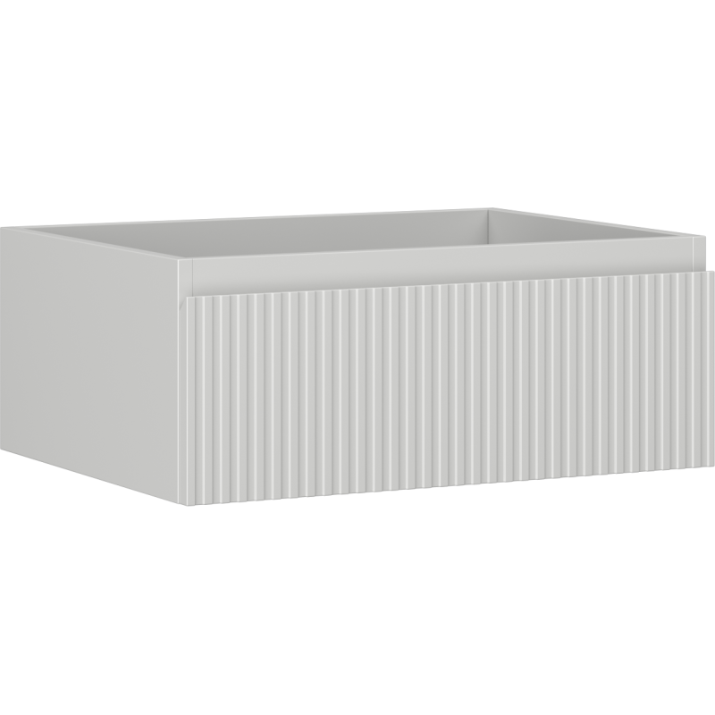 Mexen Rivel szafka łazienkowa podumywalkowa 60 cm, 1 szuflada, ryflowana , szara mat - 91A20-06023-1-BF62