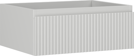 Mexen Rivel szafka łazienkowa podumywalkowa 60 cm, 1 szuflada, ryflowana , szara mat - 91A20-06023-1-BF62