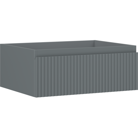 Mexen Rivel szafka łazienkowa podumywalkowa 60 cm, 1 szuflada, ryflowana , grafit mat - 91A20-06023-1-BF66