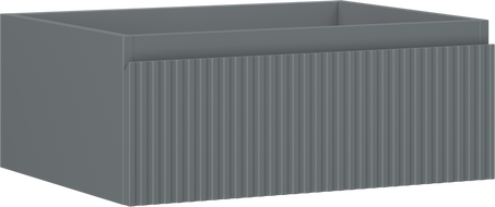 Mexen Rivel szafka łazienkowa podumywalkowa 60 cm, 1 szuflada, ryflowana , grafit mat - 91A20-06023-1-BF66