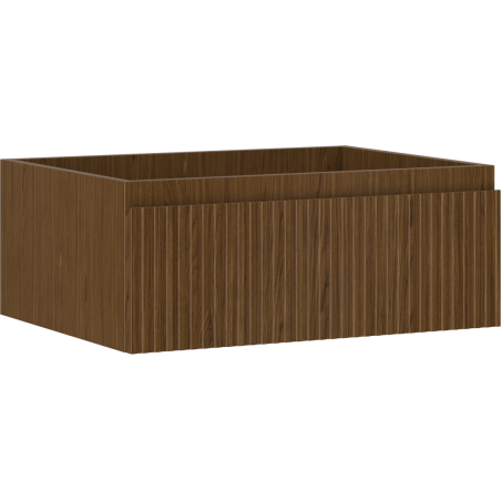 Mexen Rivel szafka łazienkowa podumywalkowa 60 cm, 1 szuflada, ryflowana , orzech - 91A20-06023-1-BF86