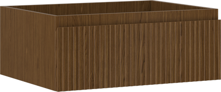 Mexen Rivel szafka łazienkowa podumywalkowa 60 cm, 1 szuflada, ryflowana , orzech - 91A20-06023-1-BF86