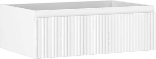 Mexen Rivel szafka łazienkowa podumywalkowa 70 cm, 1 szuflada, ryflowana , biała mat - 91A20-07023-1-BF01