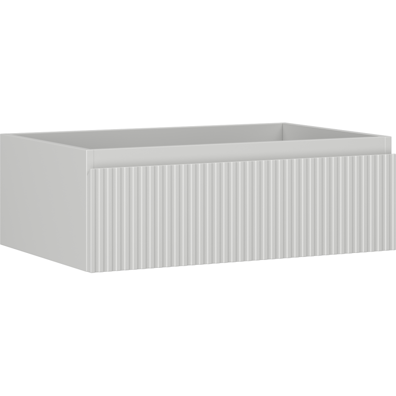 Mexen Rivel szafka łazienkowa podumywalkowa 70 cm, 1 szuflada, ryflowana , szara mat - 91A20-07023-1-BF62