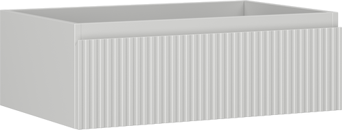 Mexen Rivel szafka łazienkowa podumywalkowa 70 cm, 1 szuflada, ryflowana , szara mat - 91A20-07023-1-BF62