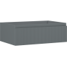 Mexen Rivel szafka łazienkowa podumywalkowa 70 cm, 1 szuflada, ryflowana , grafit mat - 91A20-07023-1-BF66