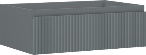 Mexen Rivel szafka łazienkowa podumywalkowa 70 cm, 1 szuflada, ryflowana , grafit mat - 91A20-07023-1-BF66