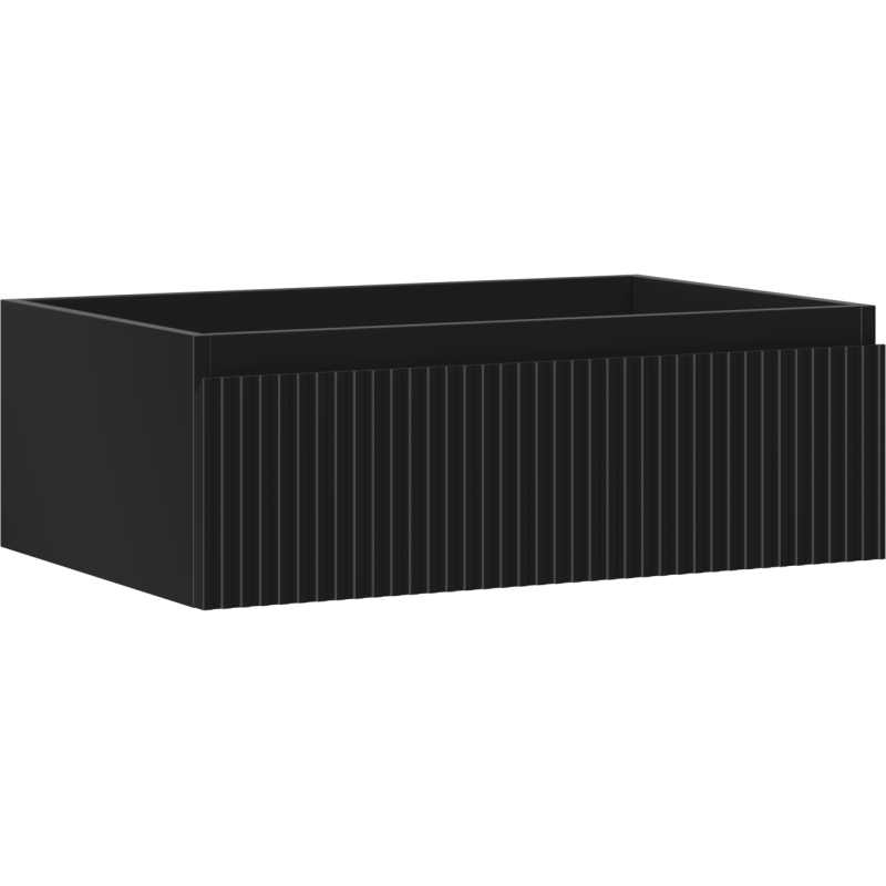 Mexen Rivel szafka łazienkowa podumywalkowa 70 cm, 1 szuflada, ryflowana , grafit mat - 91A20-07023-1-BF71