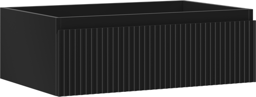 Mexen Rivel szafka łazienkowa podumywalkowa 70 cm, 1 szuflada, ryflowana , grafit mat - 91A20-07023-1-BF71