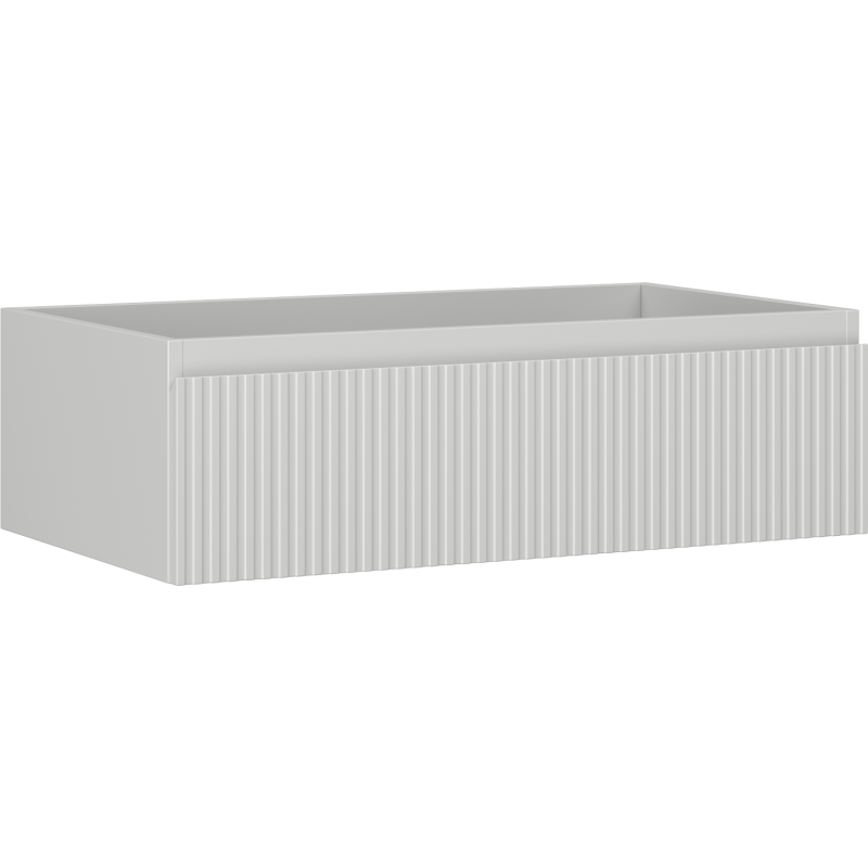 Mexen Rivel szafka łazienkowa podumywalkowa 80 cm, 1 szuflada, ryflowana , szara mat - 91A20-08023-1-BF62
