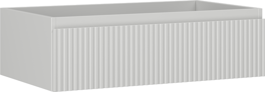 Mexen Rivel szafka łazienkowa podumywalkowa 80 cm, 1 szuflada, ryflowana , szara mat - 91A20-08023-1-BF62