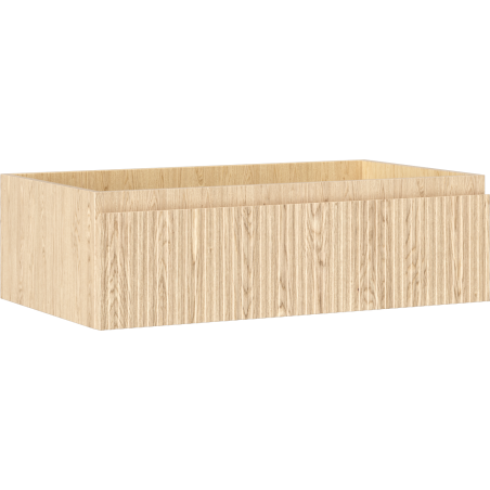 Mexen Rivel szafka łazienkowa podumywalkowa 80 cm, 1 szuflada, ryflowana , dąb - 91A20-08023-1-BF81