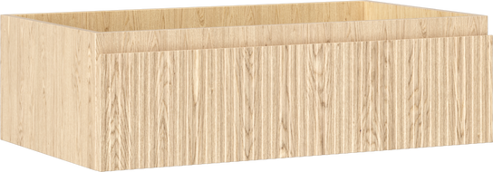 Mexen Rivel szafka łazienkowa podumywalkowa 80 cm, 1 szuflada, ryflowana , dąb - 91A20-08023-1-BF81