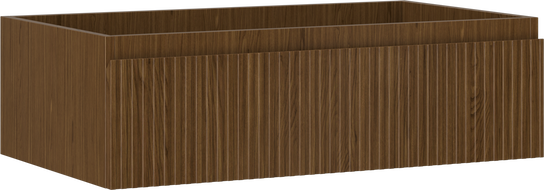 Mexen Rivel szafka łazienkowa podumywalkowa 80 cm, 1 szuflada, ryflowana , orzech - 91A20-08023-1-BF86