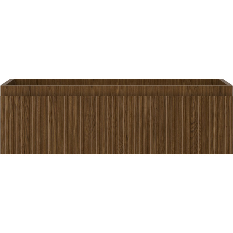 Mexen Rivel szafka łazienkowa podumywalkowa 80 cm, 1 szuflada, ryflowana , orzech - 91A20-08023-1-BF86