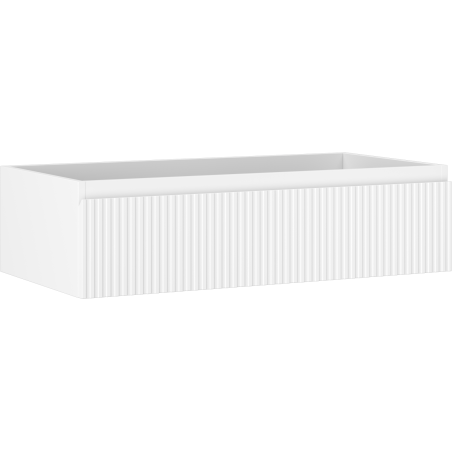 Mexen Rivel szafka łazienkowa podumywalkowa 90 cm, 1 szuflada, ryflowana , biała mat - 91A20-09023-1-BF01