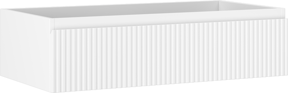 Mexen Rivel szafka łazienkowa podumywalkowa 90 cm, 1 szuflada, ryflowana , biała mat - 91A20-09023-1-BF01