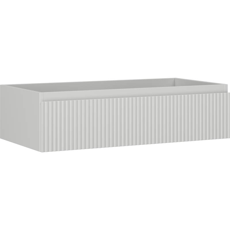 Mexen Rivel szafka łazienkowa podumywalkowa 90 cm, 1 szuflada, ryflowana , szara mat - 91A20-09023-1-BF62