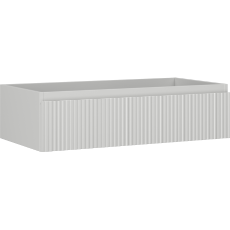 Mexen Rivel szafka łazienkowa podumywalkowa 90 cm, 1 szuflada, ryflowana , szara mat - 91A20-09023-1-BF62