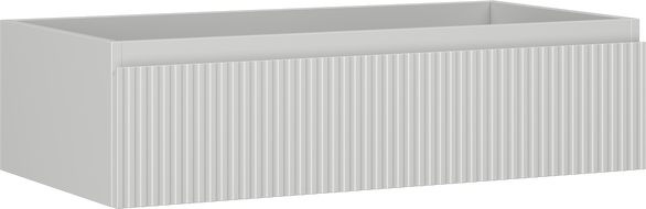Mexen Rivel szafka łazienkowa podumywalkowa 90 cm, 1 szuflada, ryflowana , szara mat - 91A20-09023-1-BF62