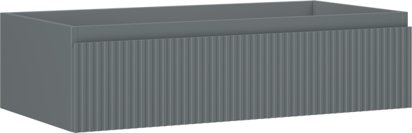 Mexen Rivel szafka łazienkowa podumywalkowa 90 cm, 1 szuflada, ryflowana , grafit mat - 91A20-09023-1-BF66