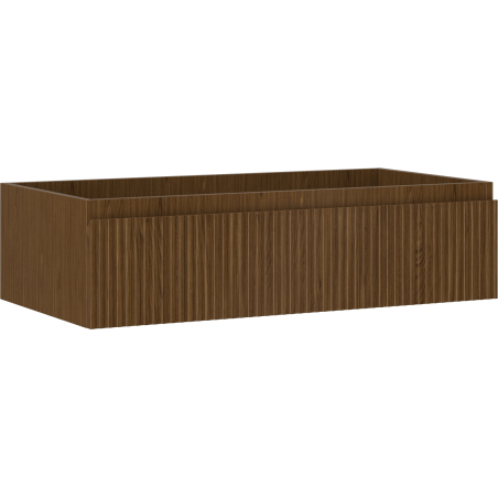 Mexen Rivel szafka łazienkowa podumywalkowa 90 cm, 1 szuflada, ryflowana , orzech - 91A20-09023-1-BF86