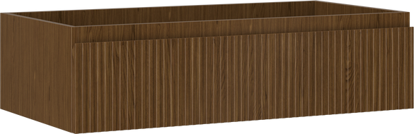 Mexen Rivel szafka łazienkowa podumywalkowa 90 cm, 1 szuflada, ryflowana , orzech - 91A20-09023-1-BF86