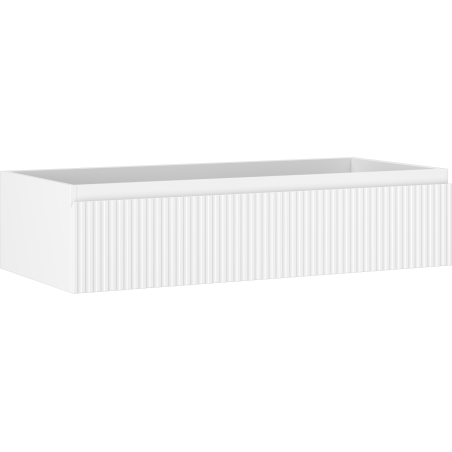 Mexen Rivel szafka łazienkowa podumywalkowa 100 cm, 1 szuflada, ryflowana , biała mat - 91A20-10023-1-BF01