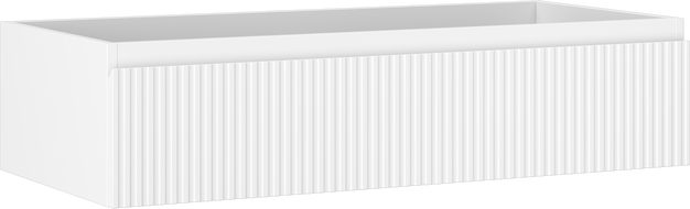 Mexen Rivel szafka łazienkowa podumywalkowa 100 cm, 1 szuflada, ryflowana , biała mat - 91A20-10023-1-BF01