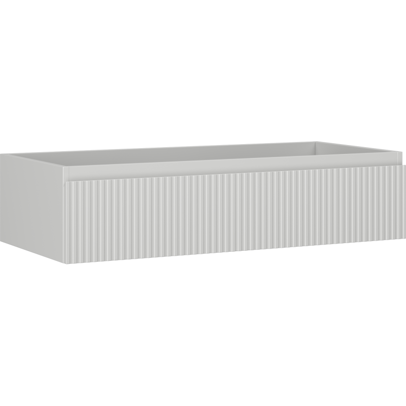 Mexen Rivel szafka łazienkowa podumywalkowa 100 cm, 1 szuflada, ryflowana , szara mat - 91A20-10023-1-BF62
