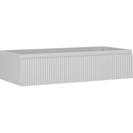Mexen Rivel szafka łazienkowa podumywalkowa 100 cm, 1 szuflada, ryflowana , szara mat - 91A20-10023-1-BF62
